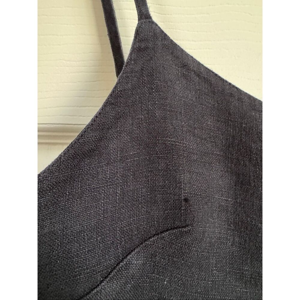 The New Society women’s S Lippia black Portuguese cotton linen dress pointed bod - Picture 5 of 8